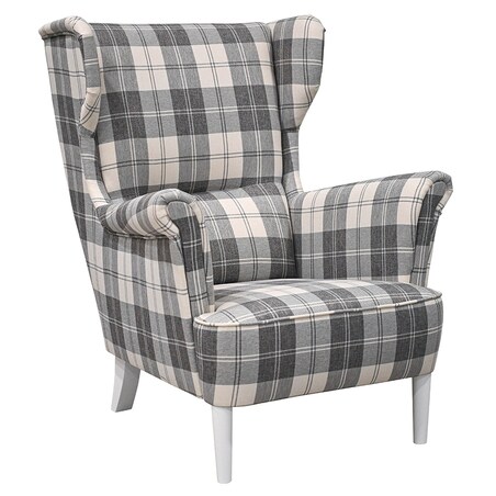 Fotel klasyczny Paul - krata - 82cm x 101cm x 93cm