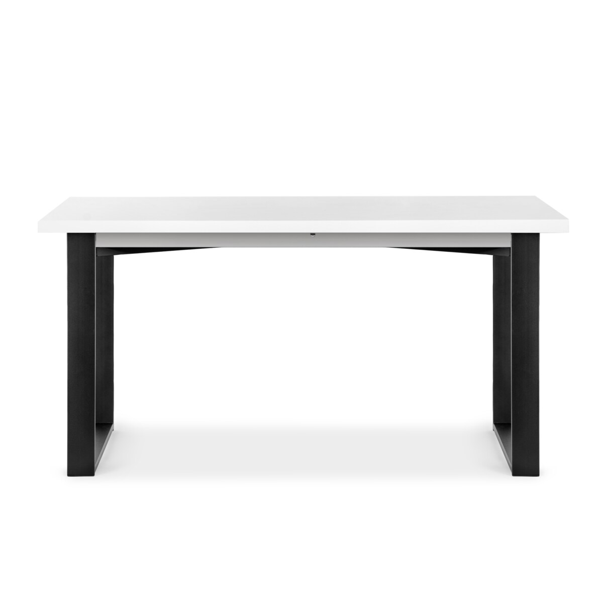 KONSIMO CETO Rozkładany stół w industrialnym stylu matowy biały