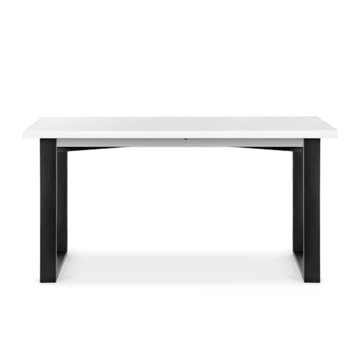 KONSIMO CETO Rozkładany stół w industrialnym stylu matowy biały