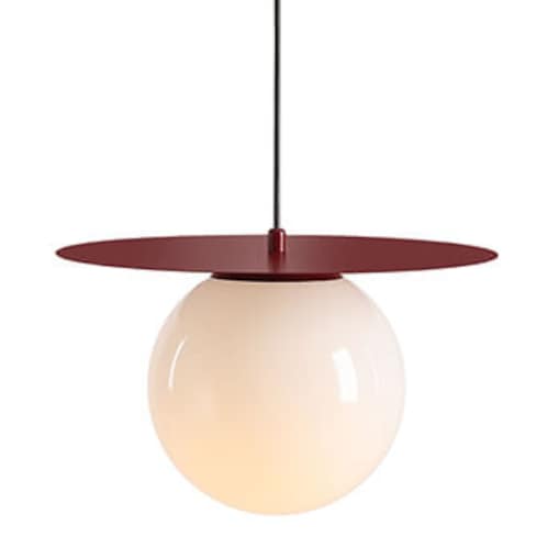 Zwisająca lampa na korytarz Loop 1125G15_M kula szklana Aldex czerwony