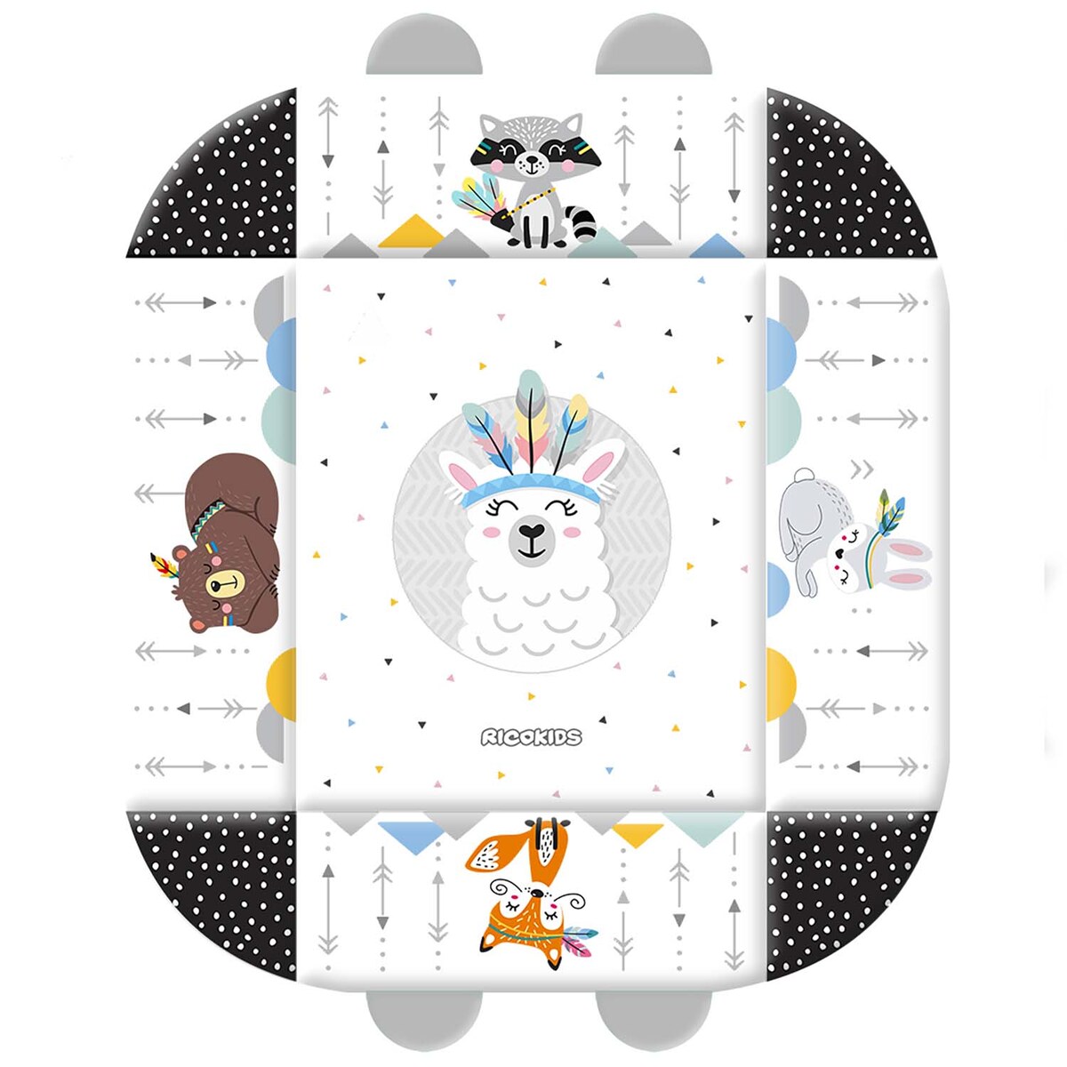 Mata edukacyjna interaktywna Ricokids dla niemowląt Boho 3w1 7318