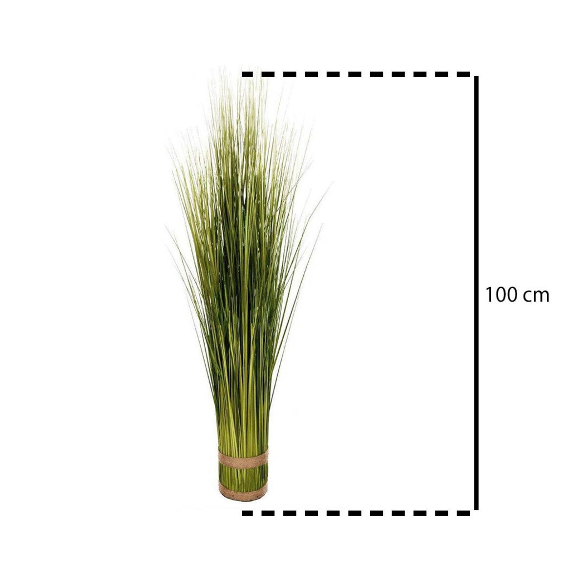Sztuczne kwiaty do wazonu - trawa ozdobna z jutowym wiązaniem, 100 cm