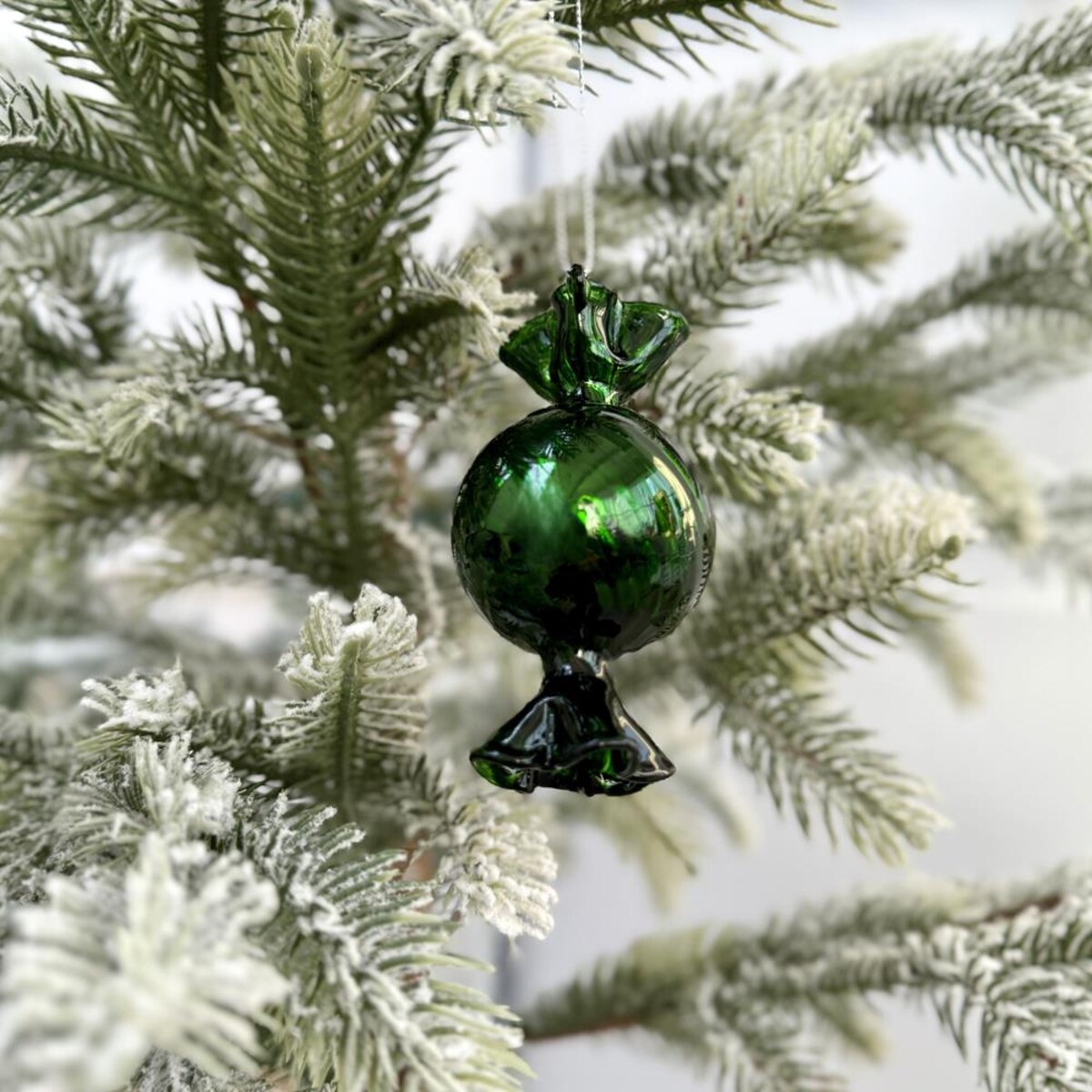 VILLA ITALIA Bombka szklana CUKIEREK green 9 cm