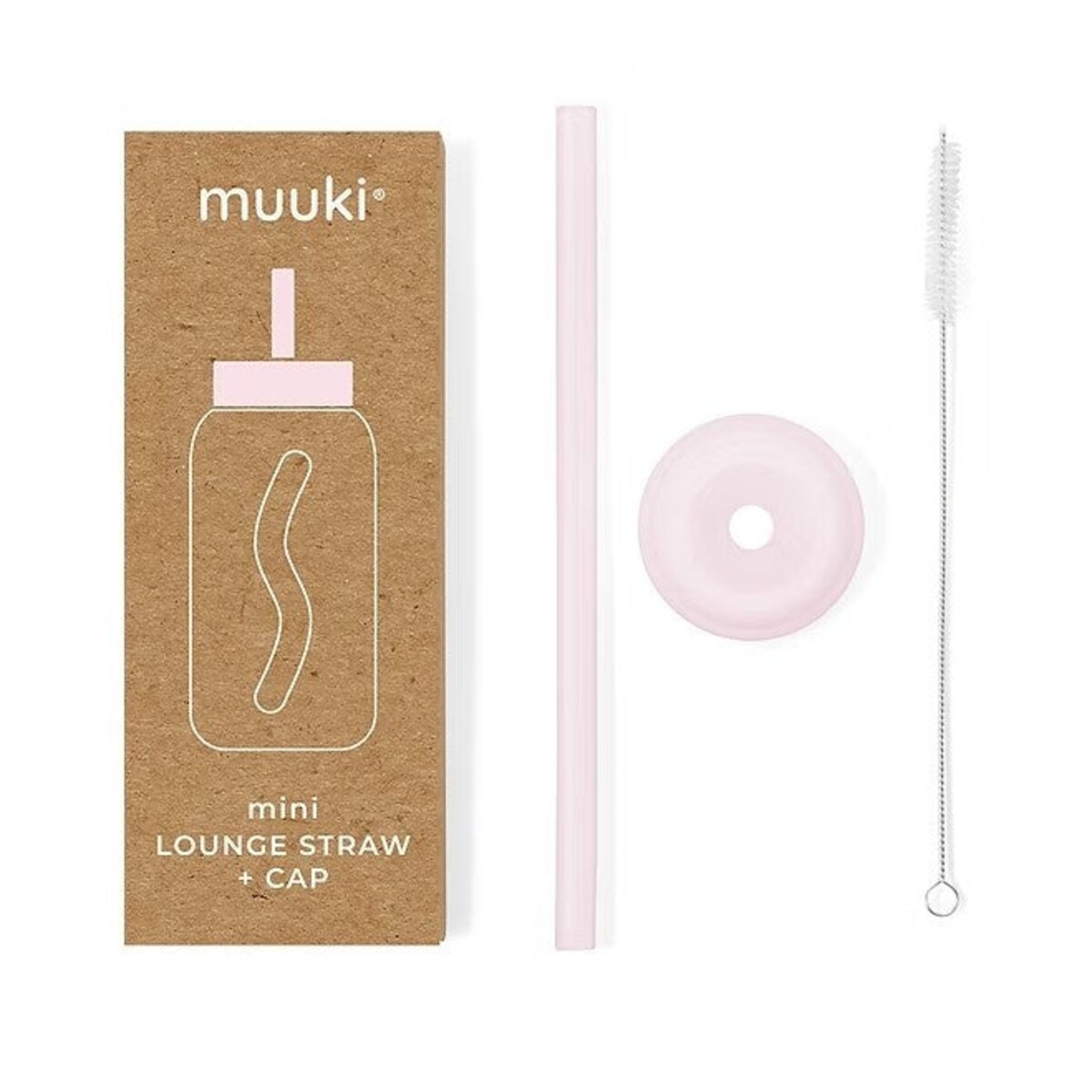 MUUKI MINI słomka do butelki 500 ml, Marshmallow
