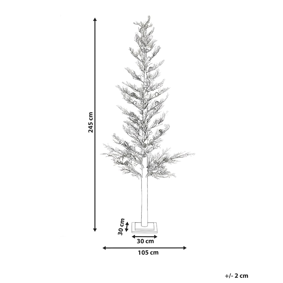 Dekoracja ogrodowa LED GRENIVIK Choinka 245 cm Biały