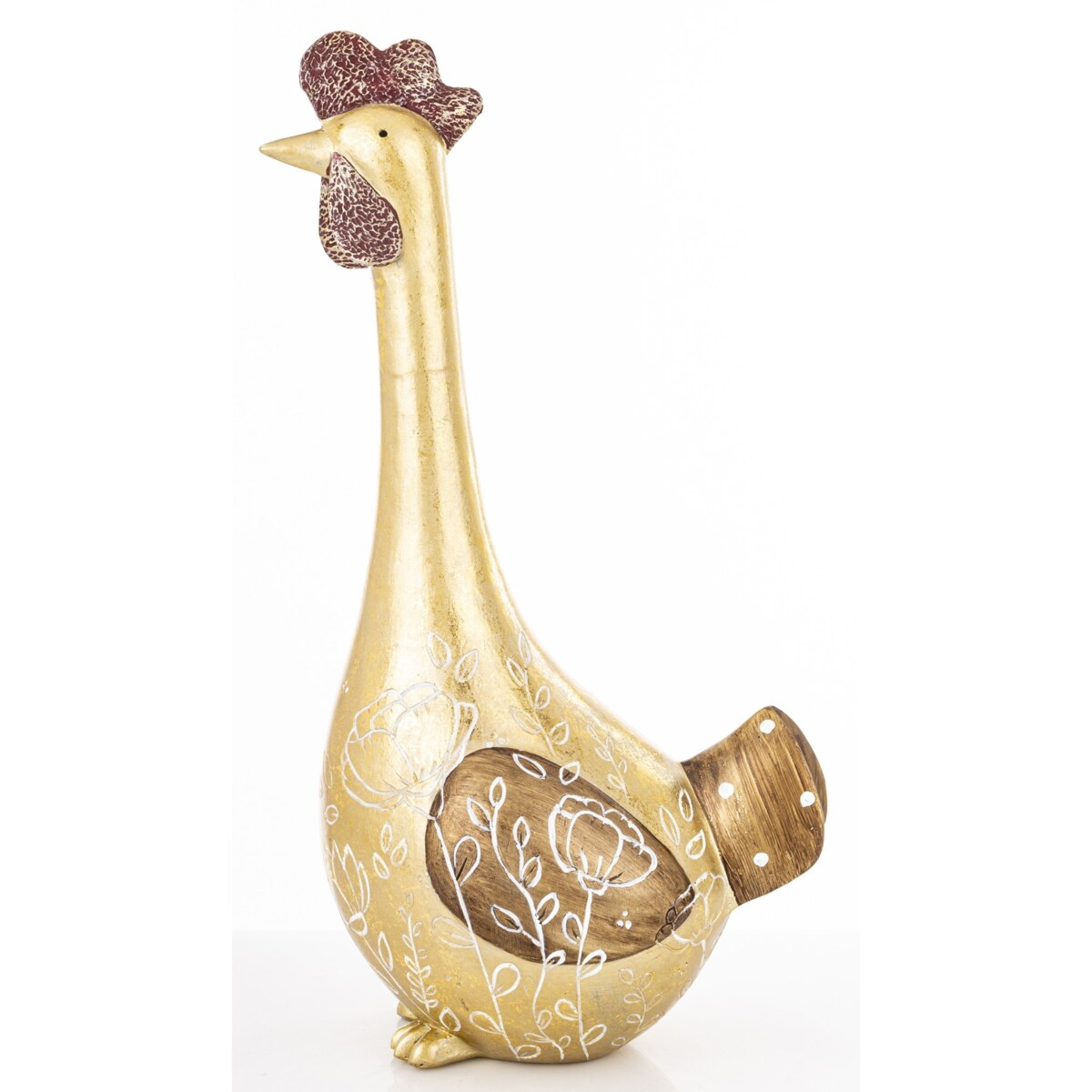 Dekoracja - kura 36,5x13x21 cm KURKA-2 Złotopiórka big
