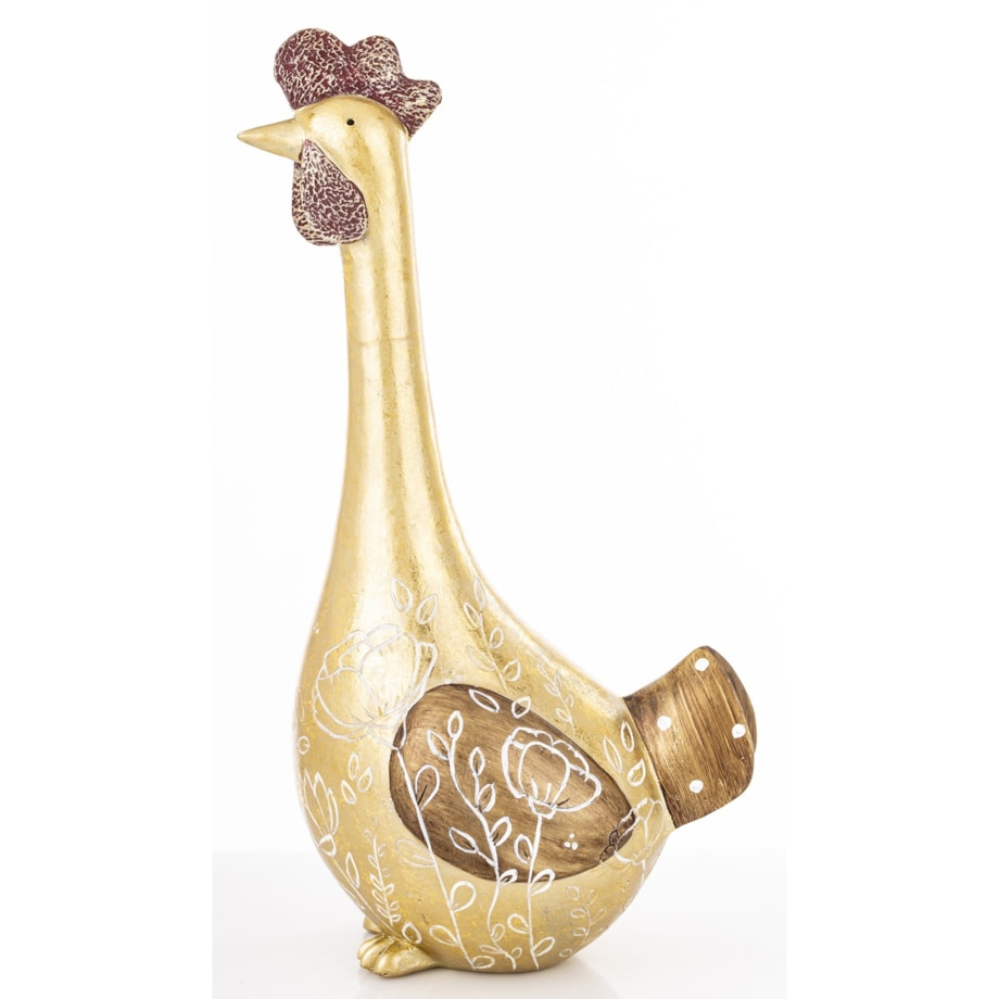 Dekoracja - kura 36,5x13x21 cm KURKA-2 Złotopiórka big