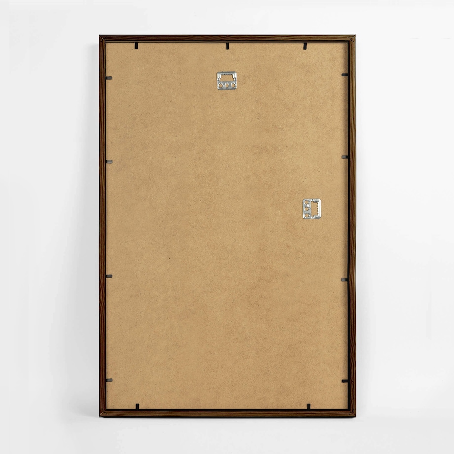 Ramka na zdjęcia 40x60 cm brązowa ciemna wisząca poziom pion rama MDF z plexi klasyczna ramka prostokątna