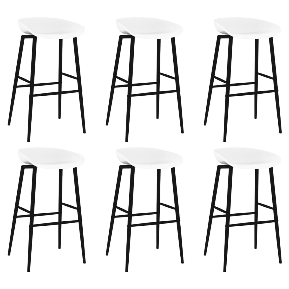 vidaXL 7-częściowy zestaw mebli barowych, biały