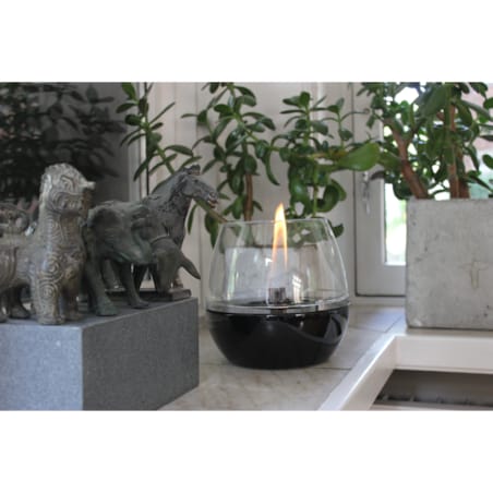 Świeca reaktywnie szkliwiona porcelana Tulip 18 czarny