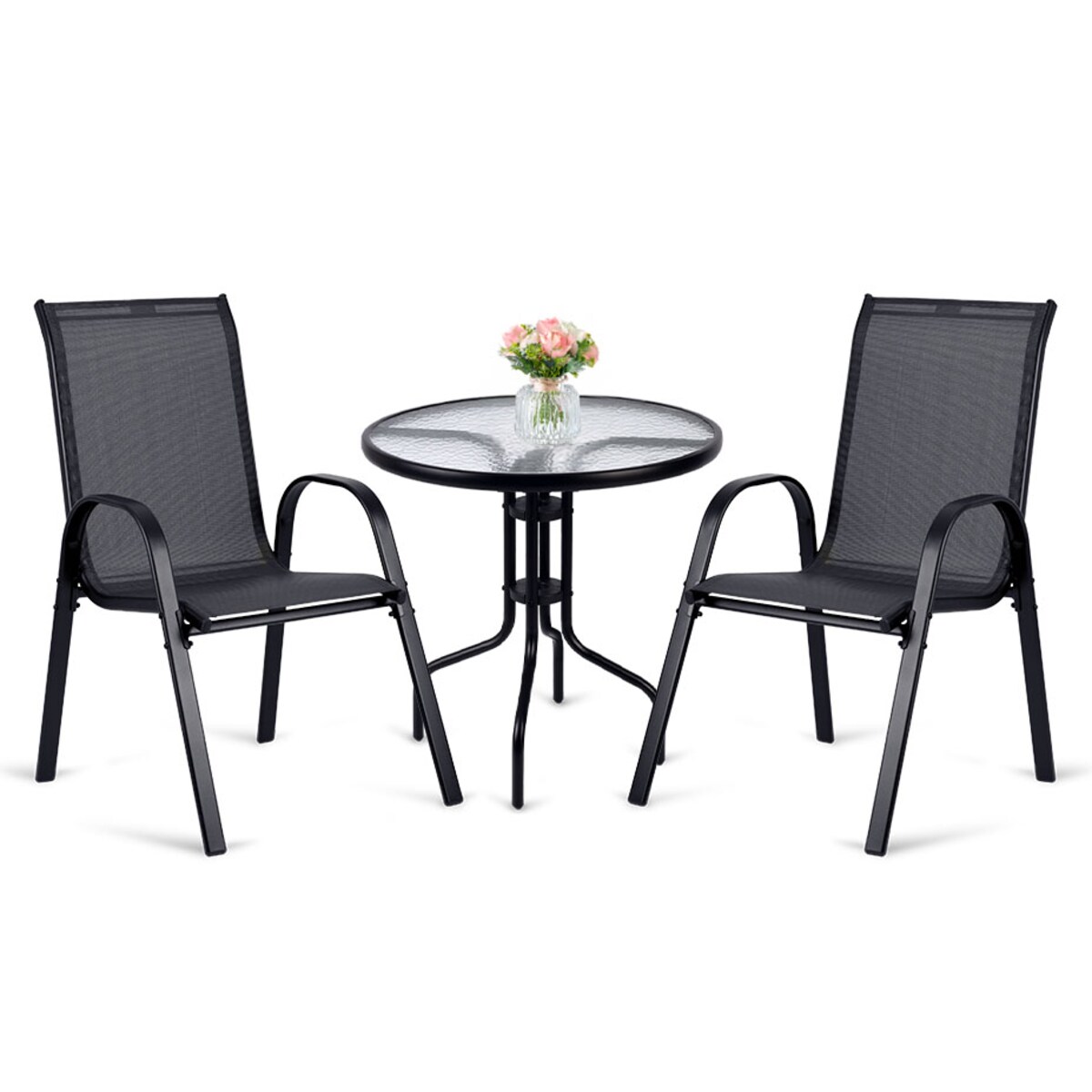 Zestaw mebli ogrodowych stolik ogrodowy okrągły + 2 krzesła Sofotel