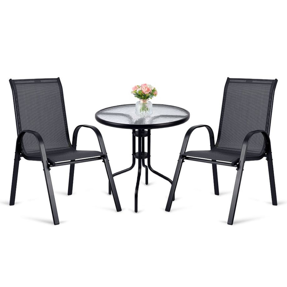 Zestaw mebli ogrodowych stolik ogrodowy okrągły + 2 krzesła Sofotel