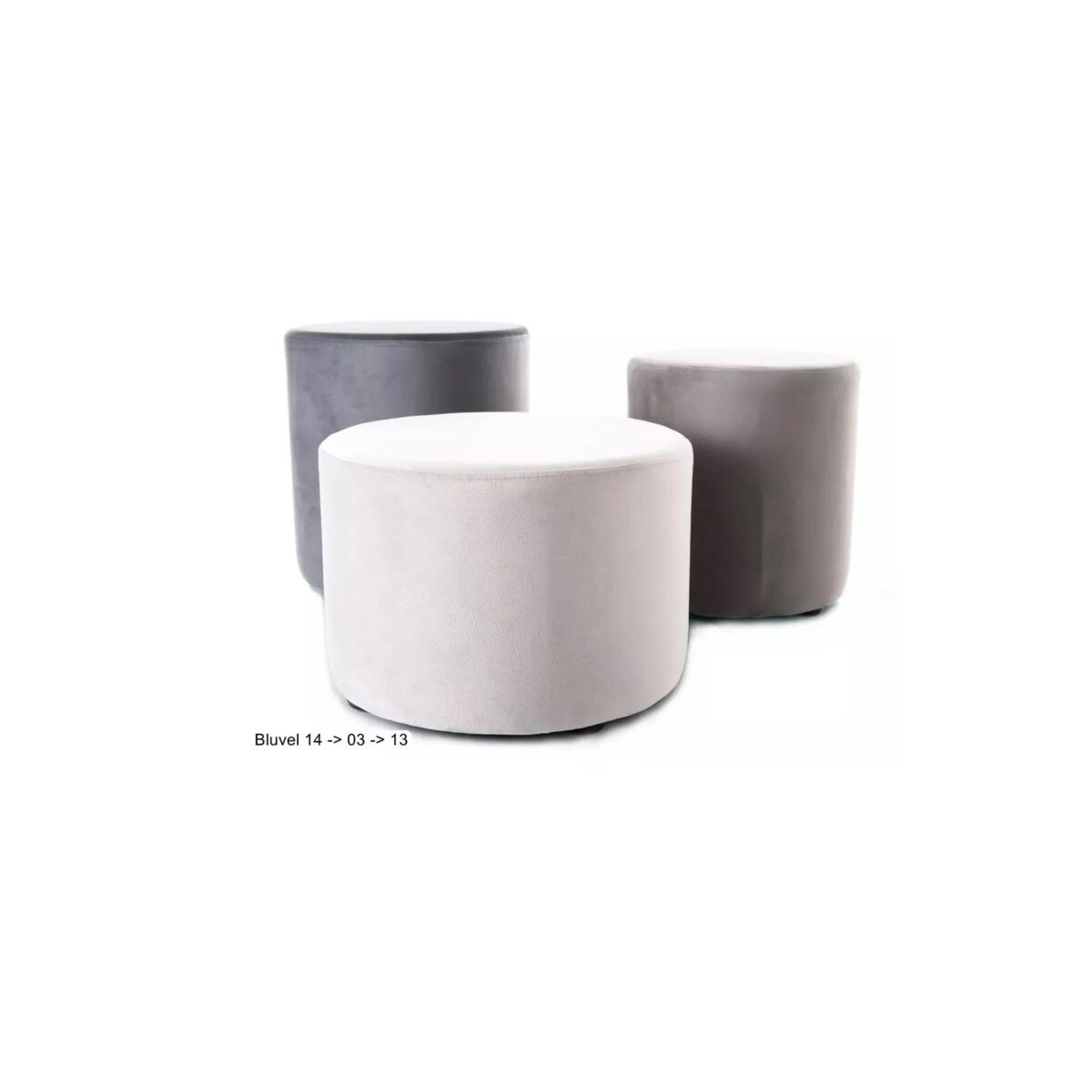 Pufa DOTI A VELVET szara