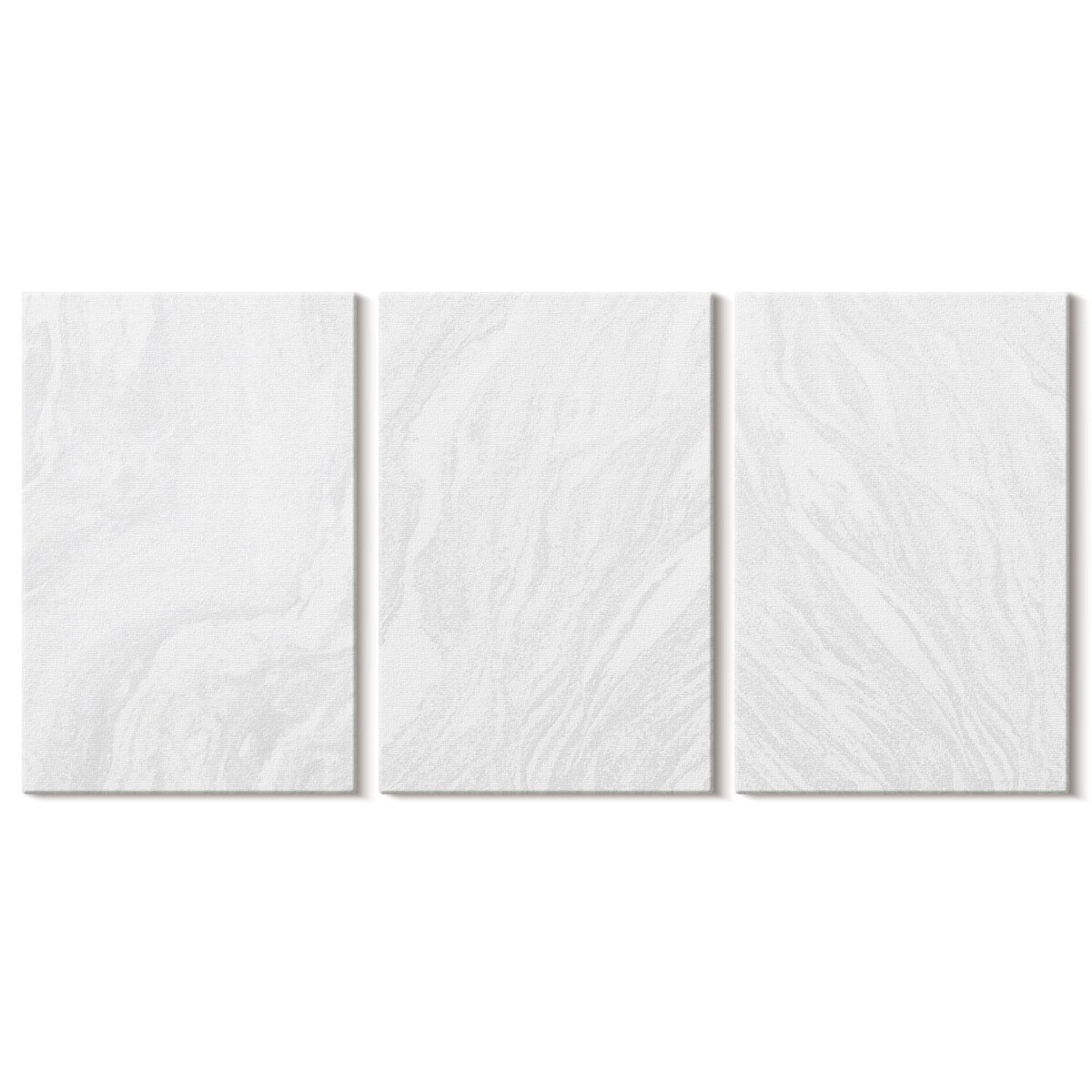 Zestaw 3 dużych obrazów na płótnie - Marmur elegancki struktura - biały