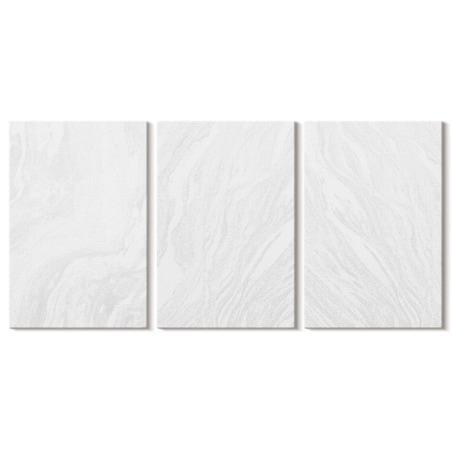 Zestaw 3 dużych obrazów na płótnie - Marmur elegancki struktura - biały