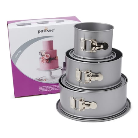 Patisse - Zestaw 3 wysokich form tortowych SILVER-TOP