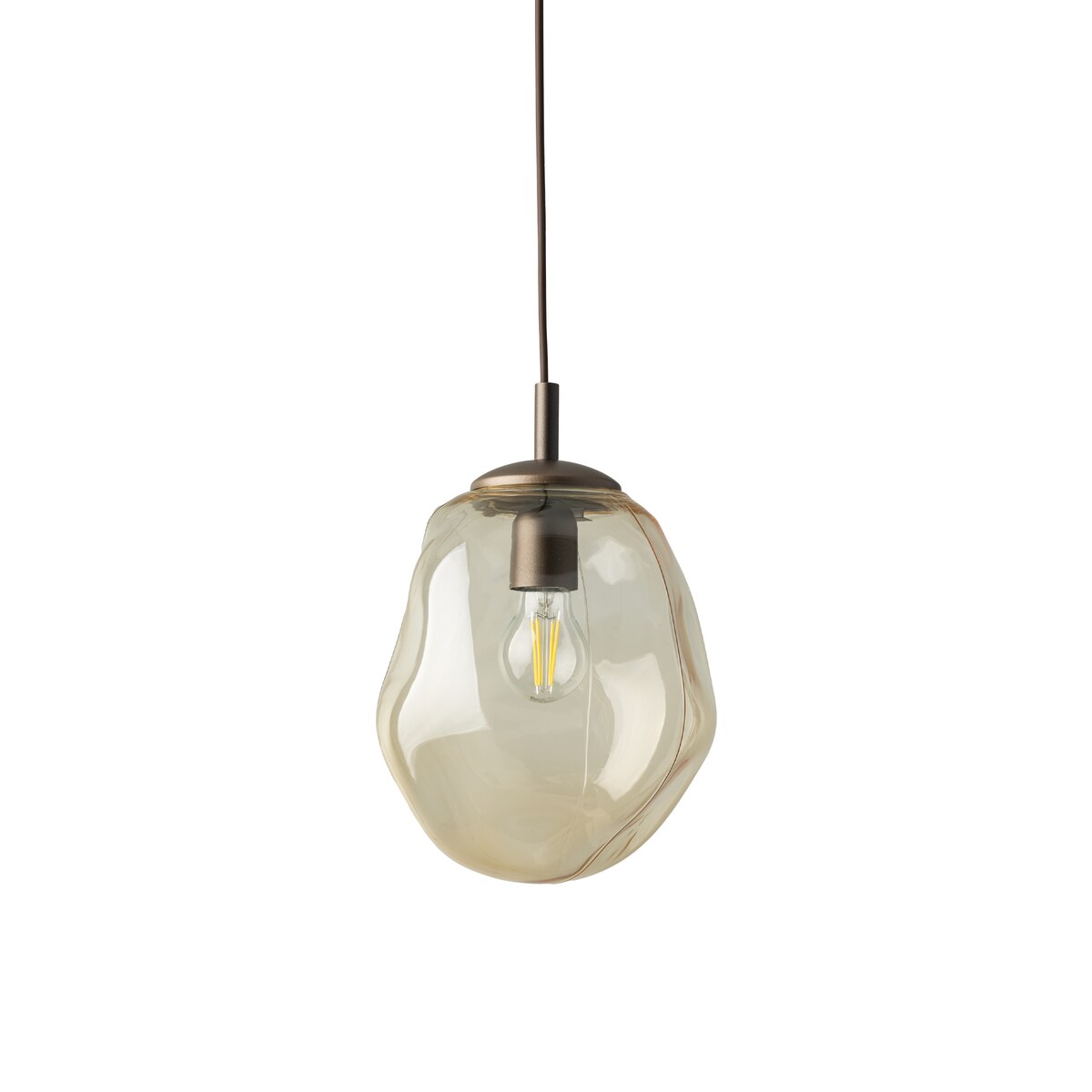 Lampa wisząca TK Lighting LAVA M Brown 11326, regulowana, 1xE27, nowoczesna do salonu i jadalni