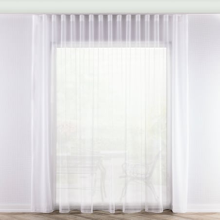 Firana na taśmie wave 300x265 biały