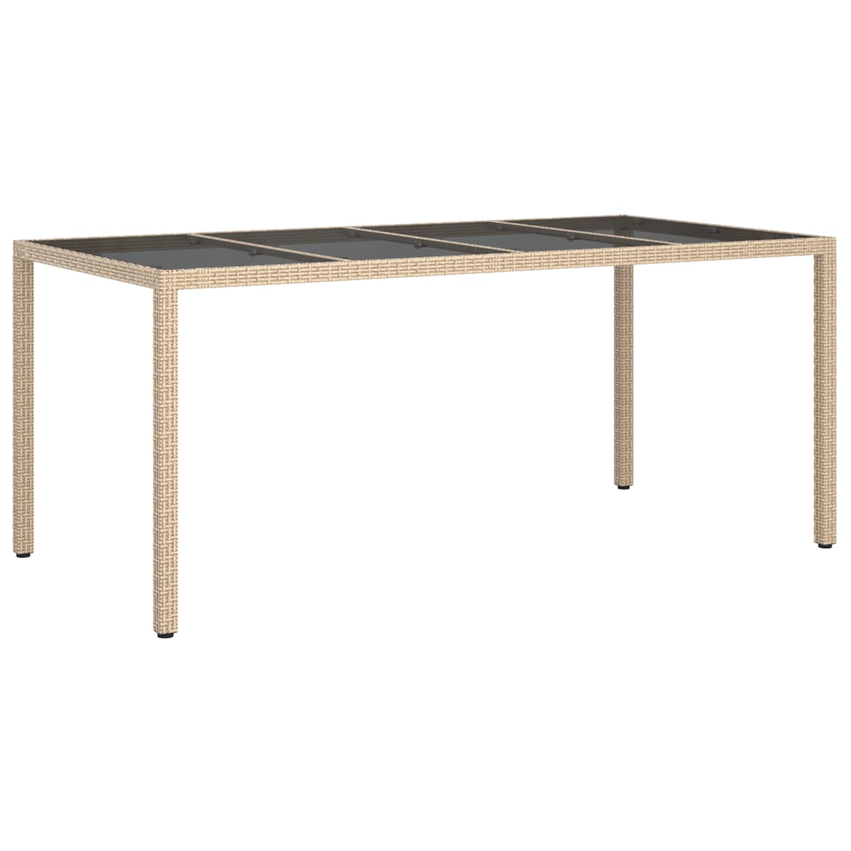 vidaXL Stół Ogrodowy Beżowy 190x90x75 cm Polirattan