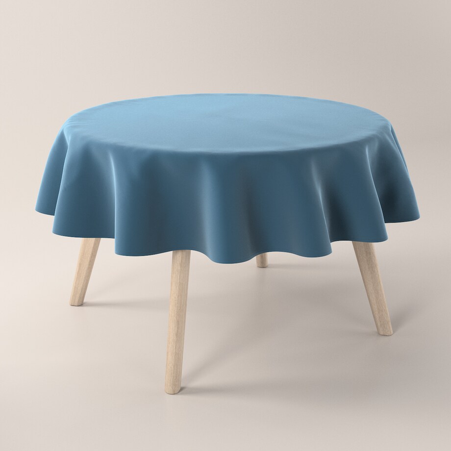 Obrus okrągły 100 x 100 cm pruski błękit