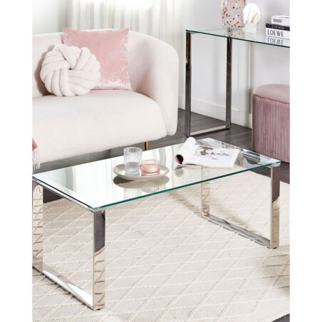 Konsola szklana srebrna TILON