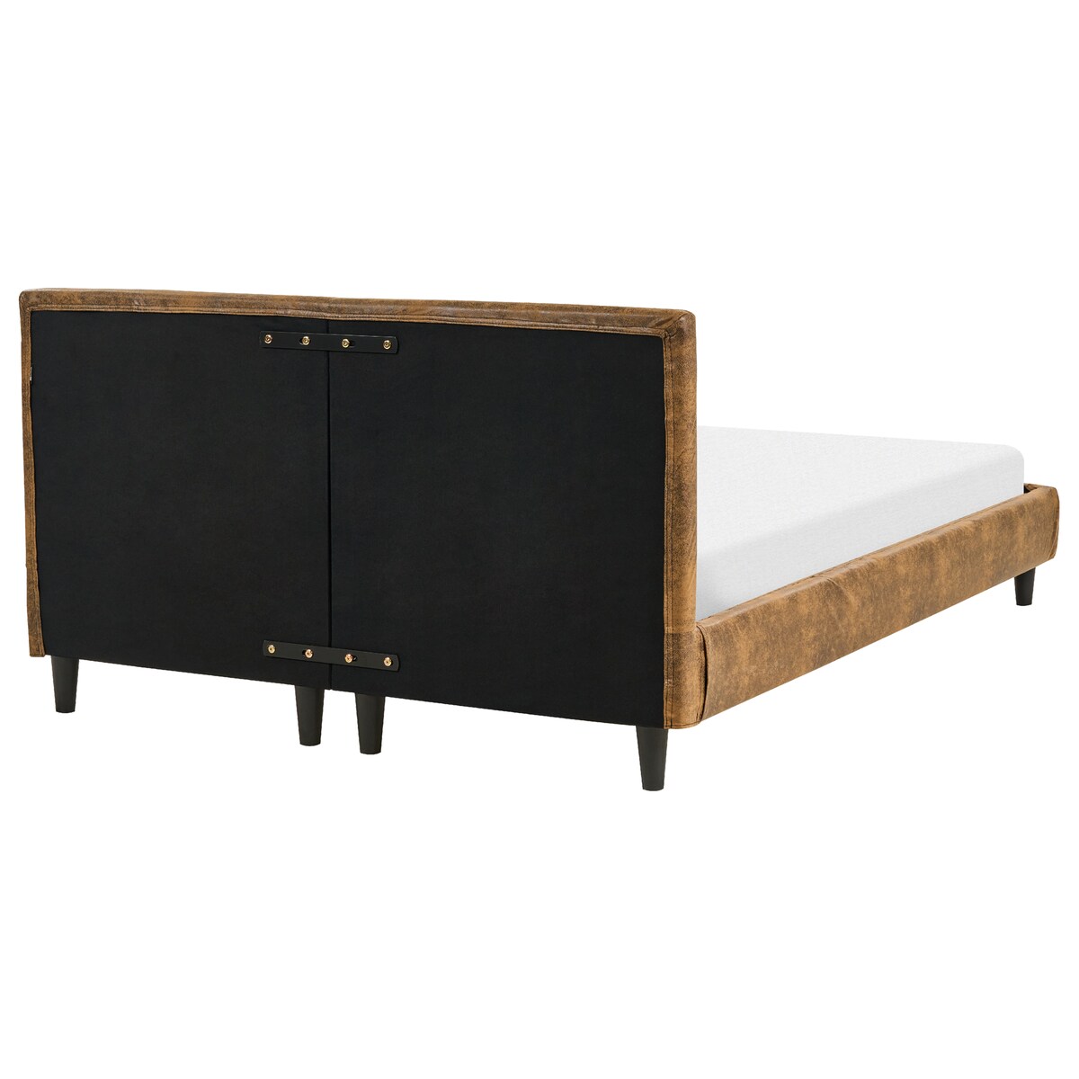 Łóżko Ekoskóra FITOU 140 x 200 cm Brązowy