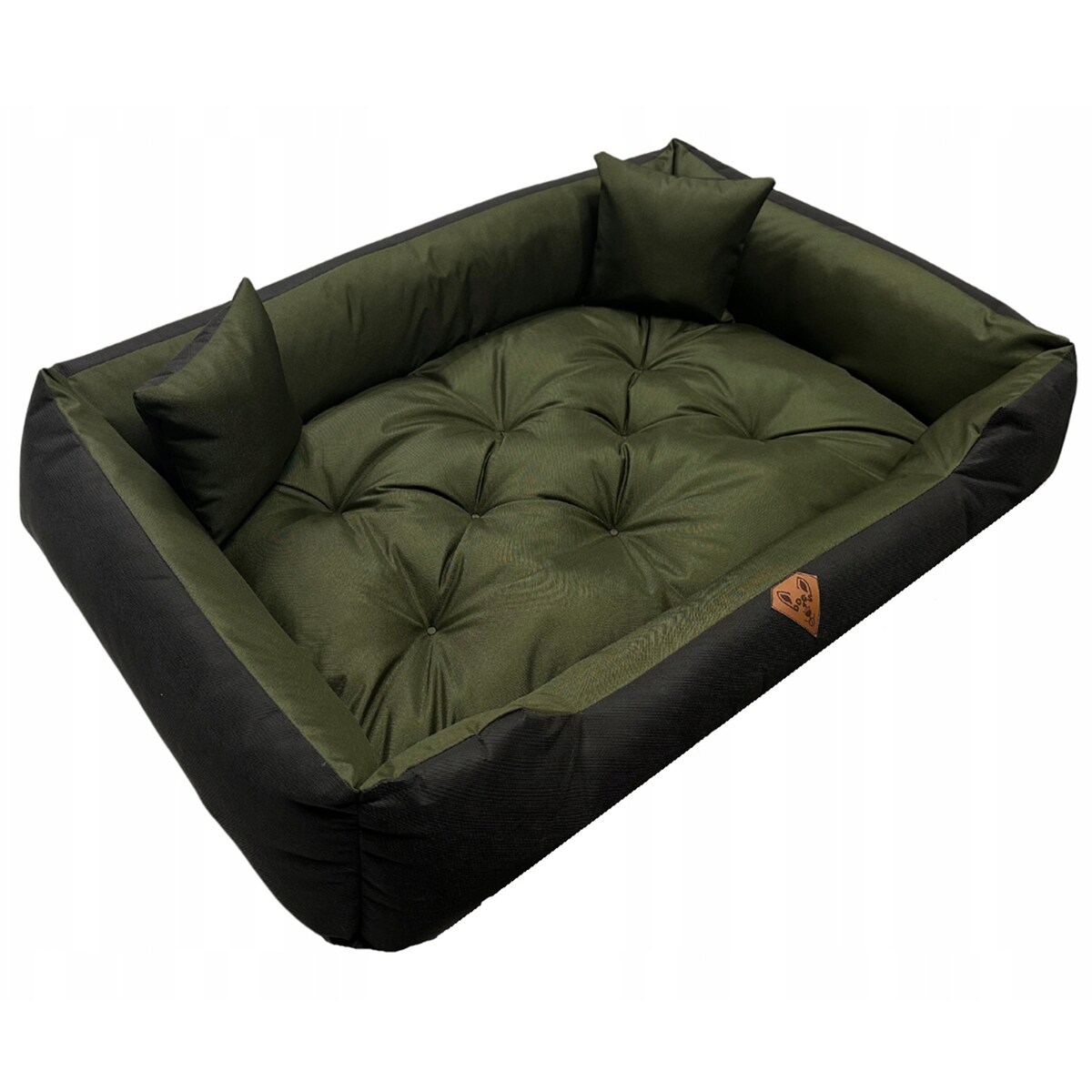Legowisko Dla Psa Kanapa Posłanie 75X65 Cm Wodoodporne Poduszki Pikowane Zielone