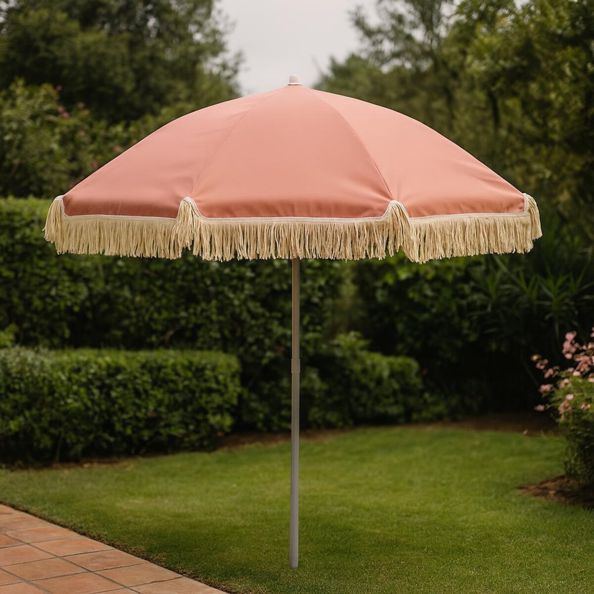 Parasol plażowy BENOR, Ø 155 cm, różowy