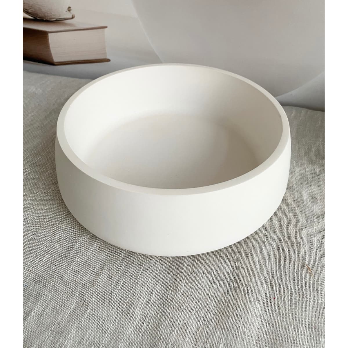 Podstawka/ misa dekoracyjna z gipsu średnica 180mm, wysokość 57mm