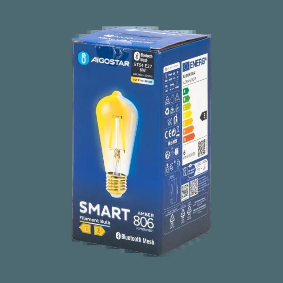 inteligentna żarówka bluetooth mesh st64 6w cct