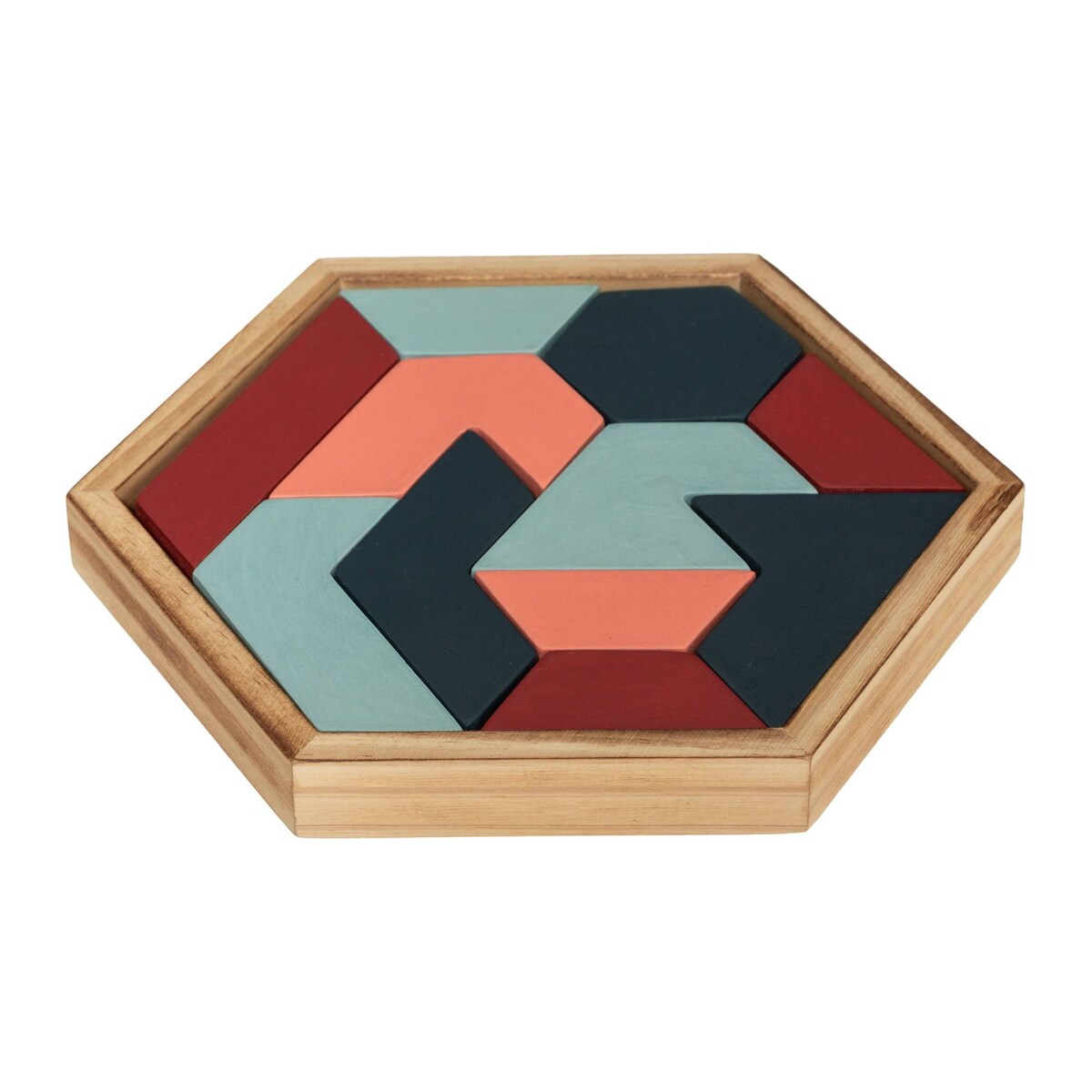 Drewniana układanka edukacyjna, puzzle