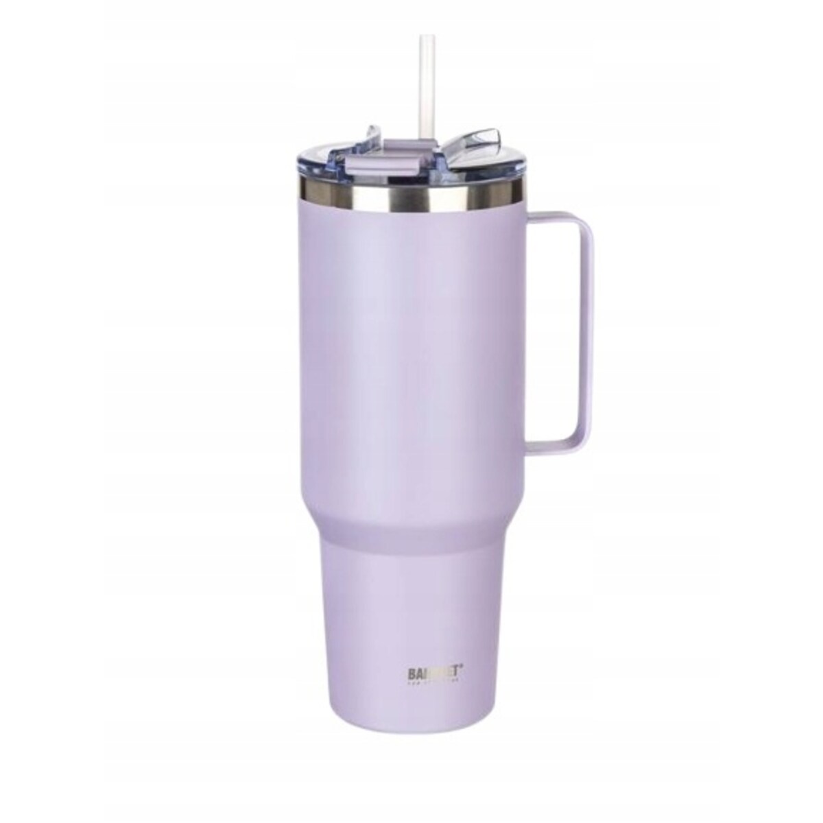 KUBEK PODRÓŻNY TERMICZNY termos 1200 ml ze słomką na napoje wysoki liliowy