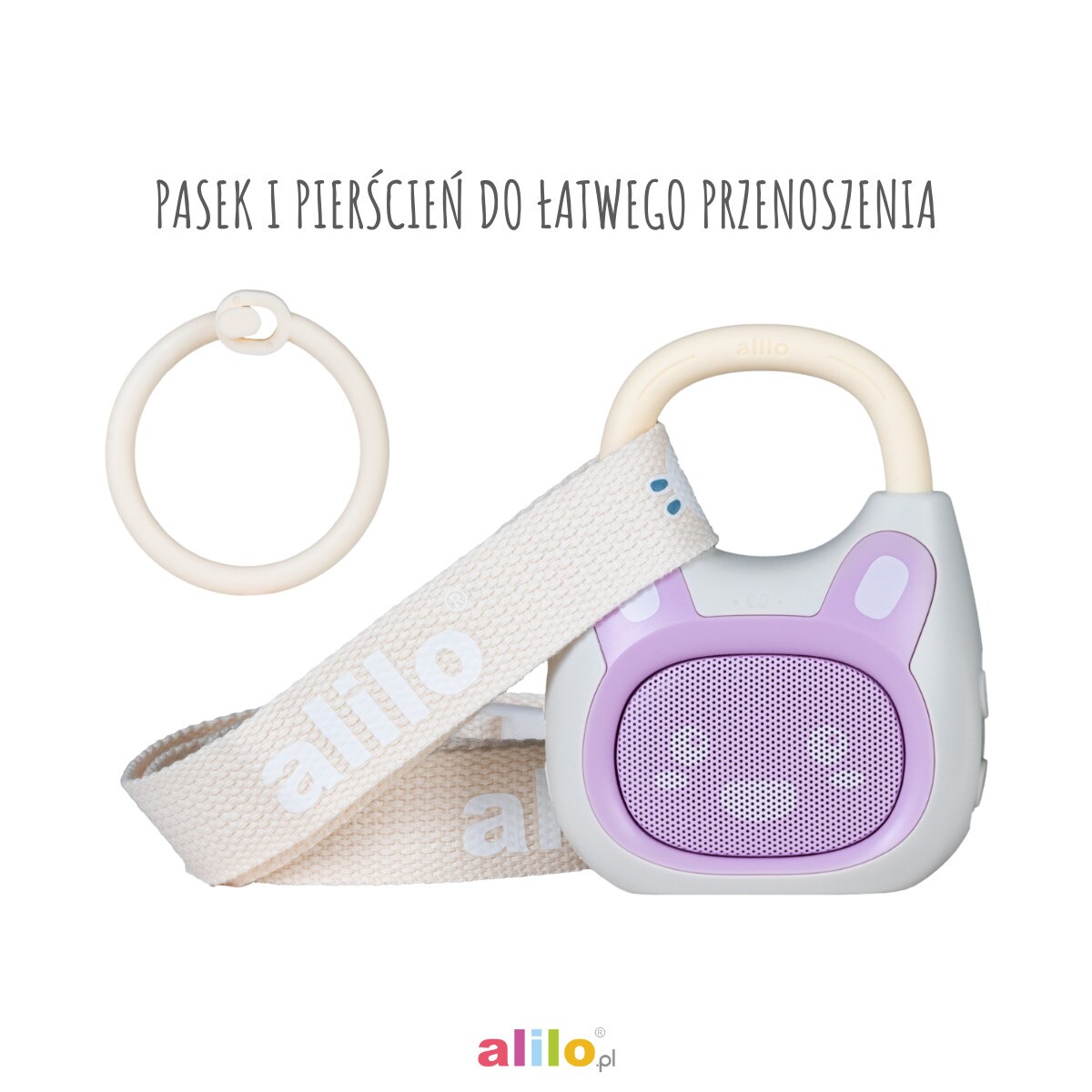 Pocket Bunny K1 - Odtwarzacz MP3 z Bluetooth - fioletowy Alilo