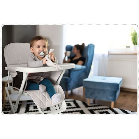 Krzesełko do karmienia Ricokids Nuco lekkie składane podnóżek 7096