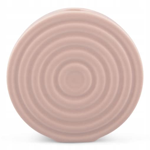 WAZON CIRCLE na różę CERAMICZNY różowy śr. 12cm