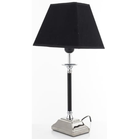 Lampa stołowa 48x14x23 cm MAUD z trapezowym czarnym abażurem