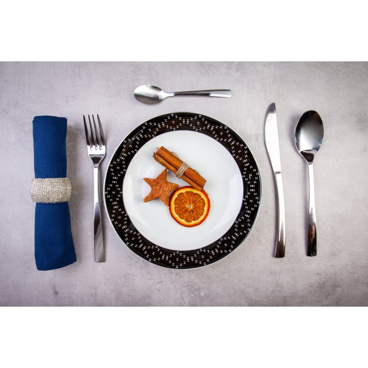 Komplet sztućców obiadowych dla 6 osób OLYMPE, stal nierdzewna