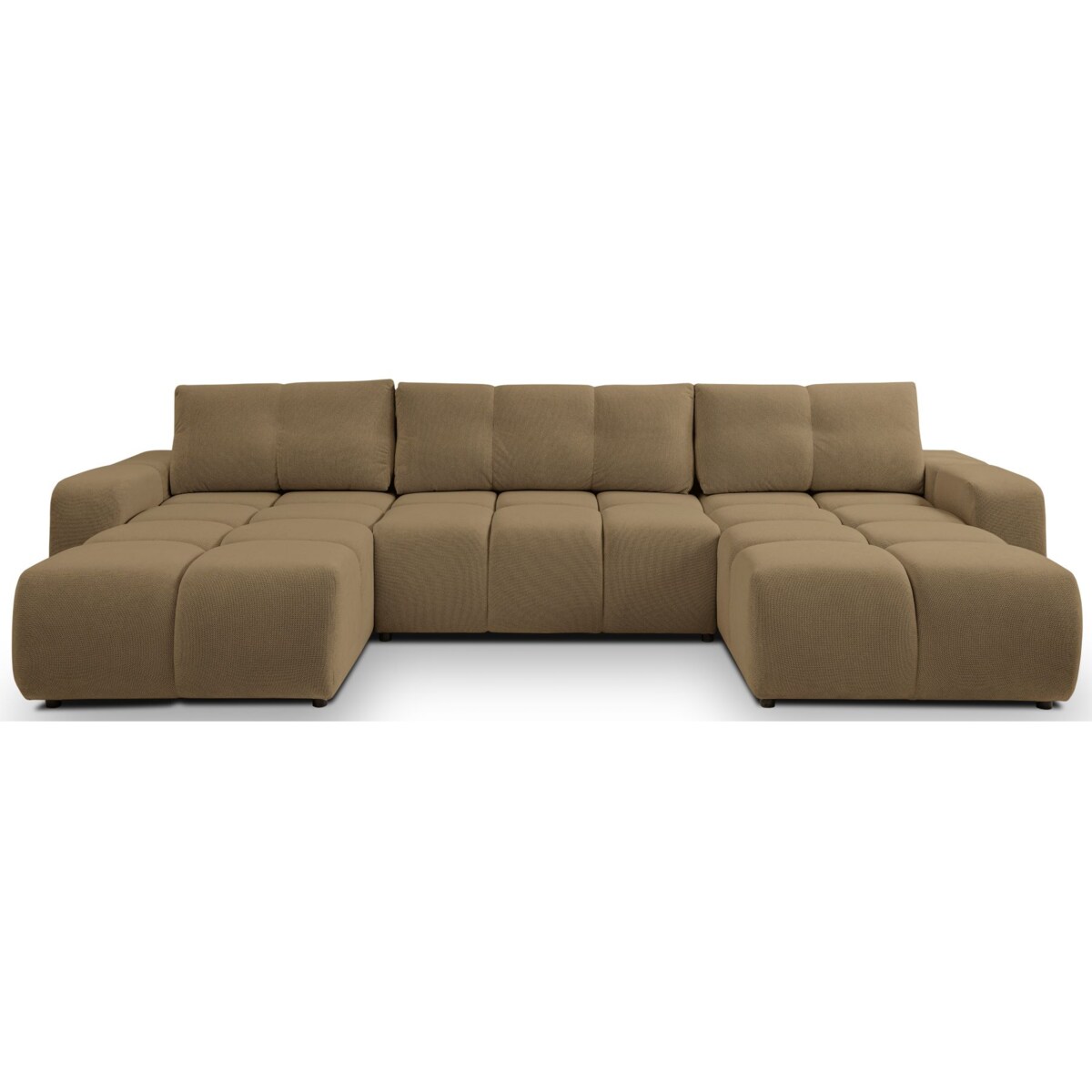 Nowoczesny Narożnik U SOHI z funkcją spania, Curio 20 - Brązowy