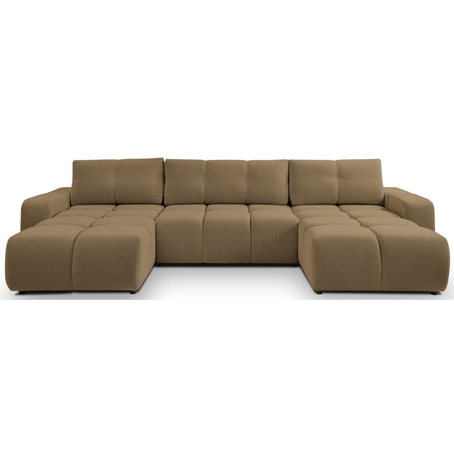 Nowoczesny Narożnik U SOHI z funkcją spania, Curio 20 - Brązowy