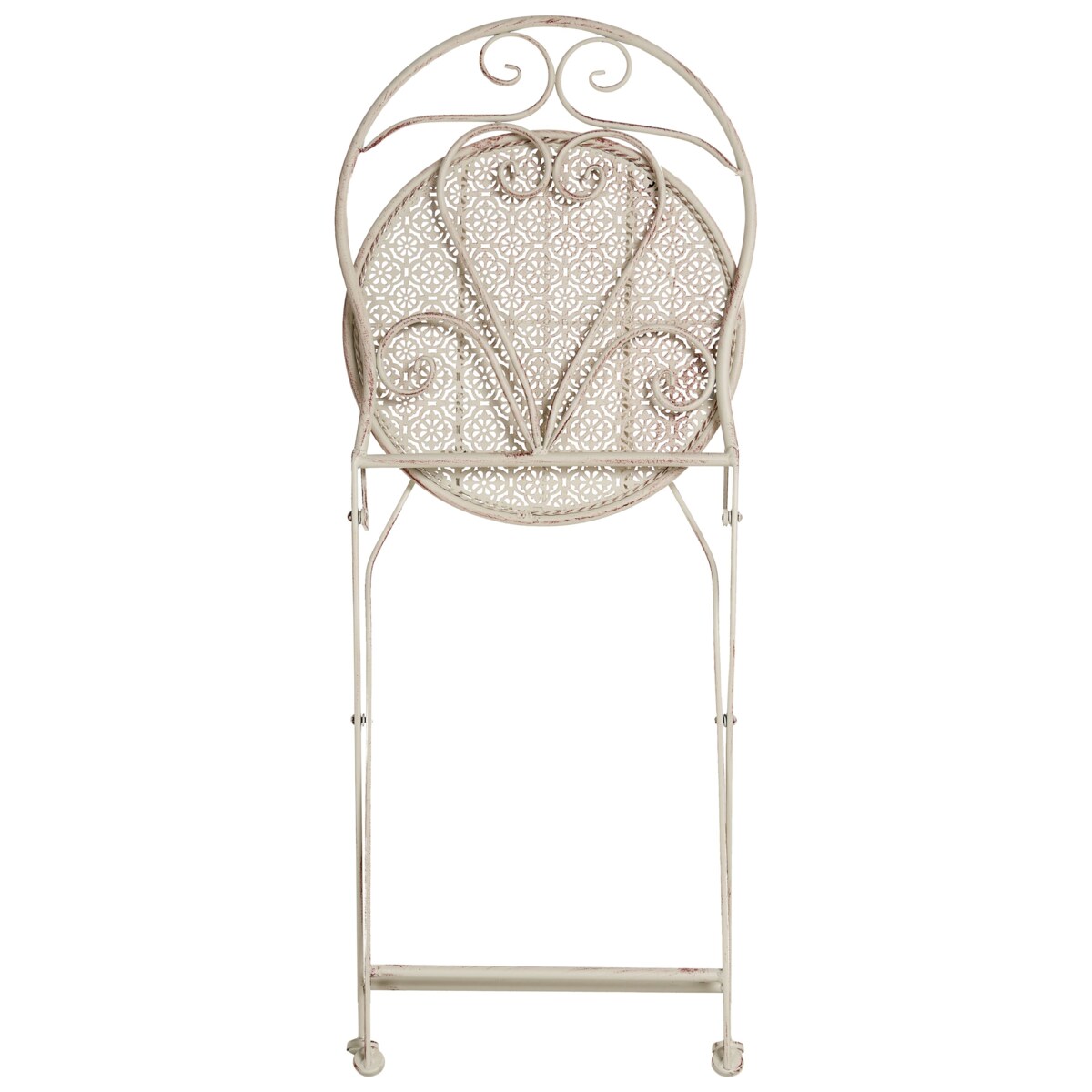 Zestaw 2 krzeseł ogrodowych FOLELLI Składane Metal Jasnobeżowy