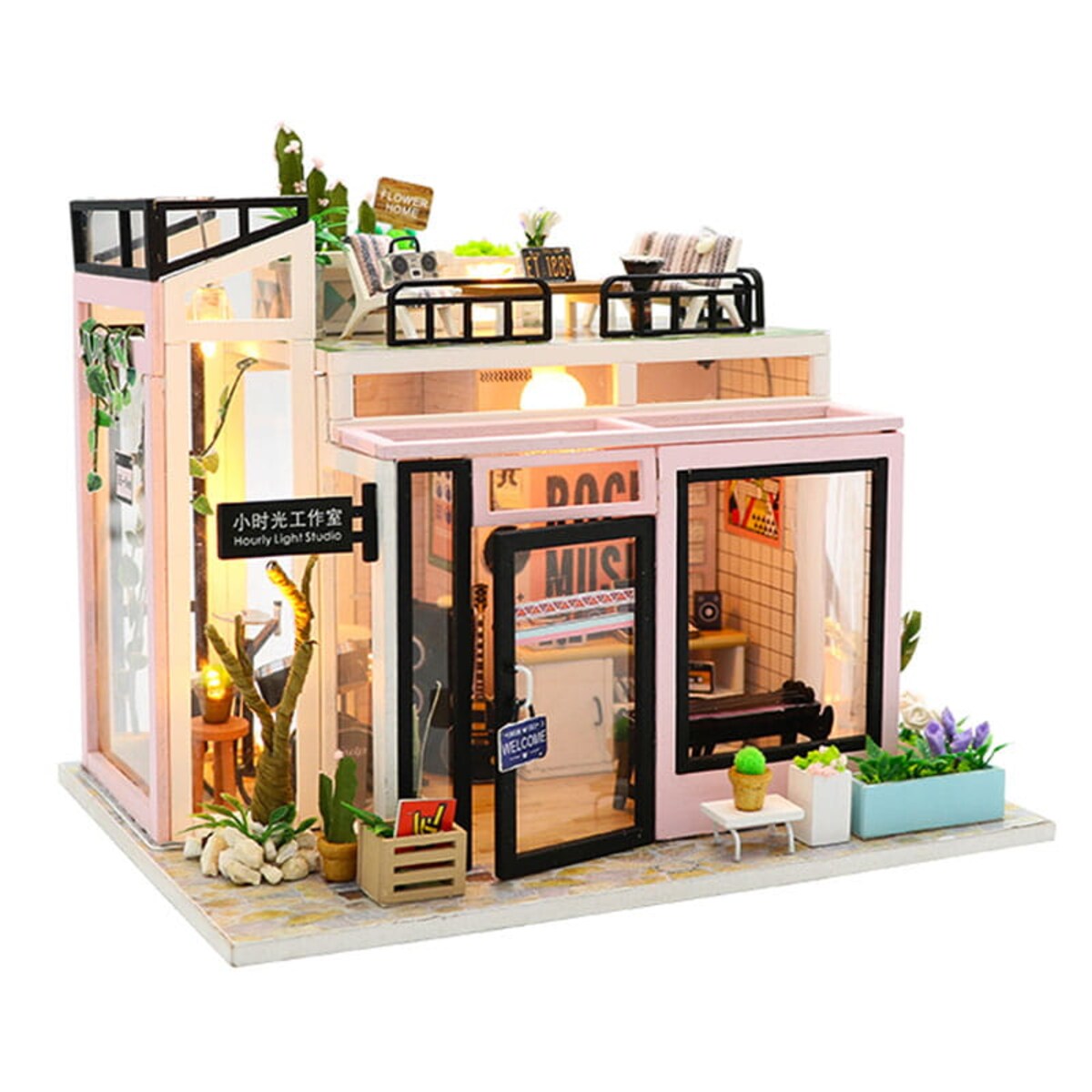 Miniaturowy domek - Muzyczny box - Wytwórnia gwiazd