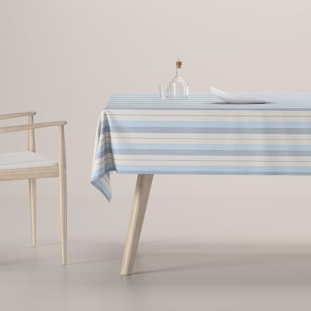 Obrus prostokątny 130 x 210 cm niebieskie pasy