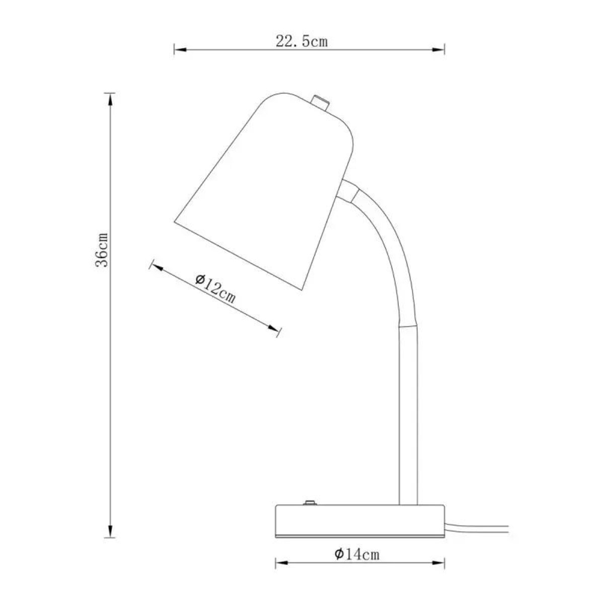 Stojąca lampka na biurko Prato TB-37643-OG Italux pomarańczowy
