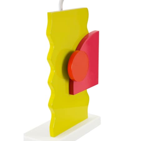 Lampa stołowa Color - B, kolor wielokolorowy, płyta MDF, żelazo i tkanina, 30 x 30 x 60,5 cm, 1 x E27, max. 40 W, do salonu i sypialni, Mauro Ferretti