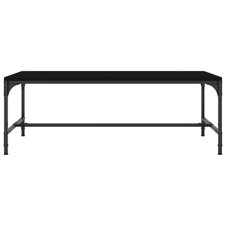 vidaXL Stolik kawowy, czarny, 80x50x35 cm, materiał drewnopochodny