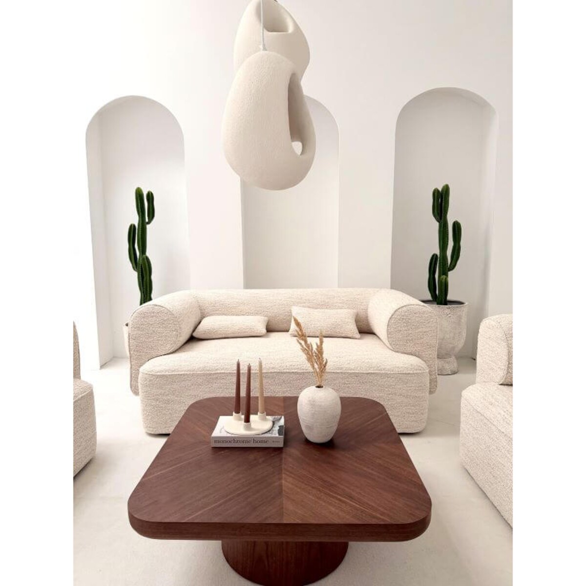 ZESTAW WYPOCZYNKOWY BELAGIO KREMOWY SOFA 2-OSOBOWA I 2 FOTELE