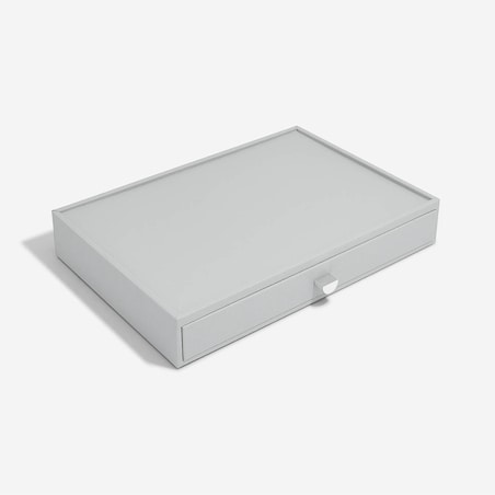 Szkatułka na biżuterię Stackers Pebble 9 komorowa supersize kamienna szarość z szufladą