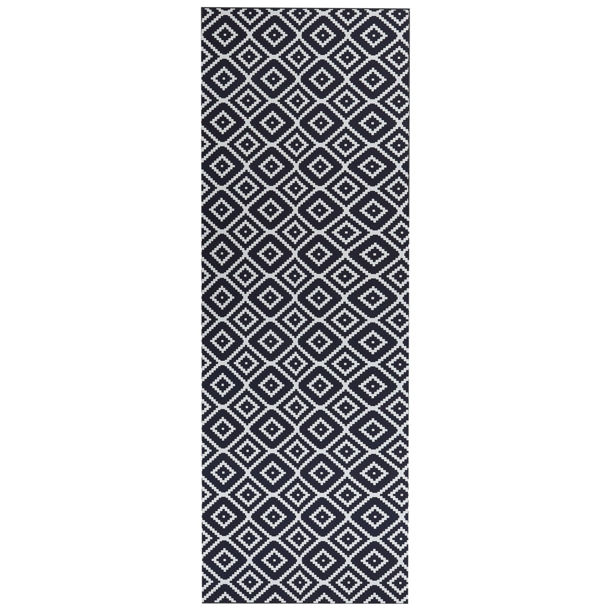 Dywan 70 x 200 cm czarno-biały KARUNGAL