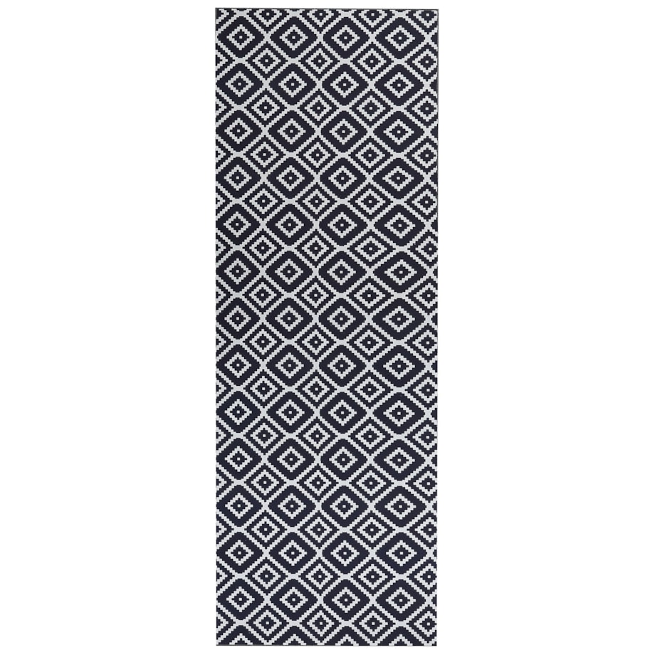 Dywan 70 x 200 cm czarno-biały KARUNGAL