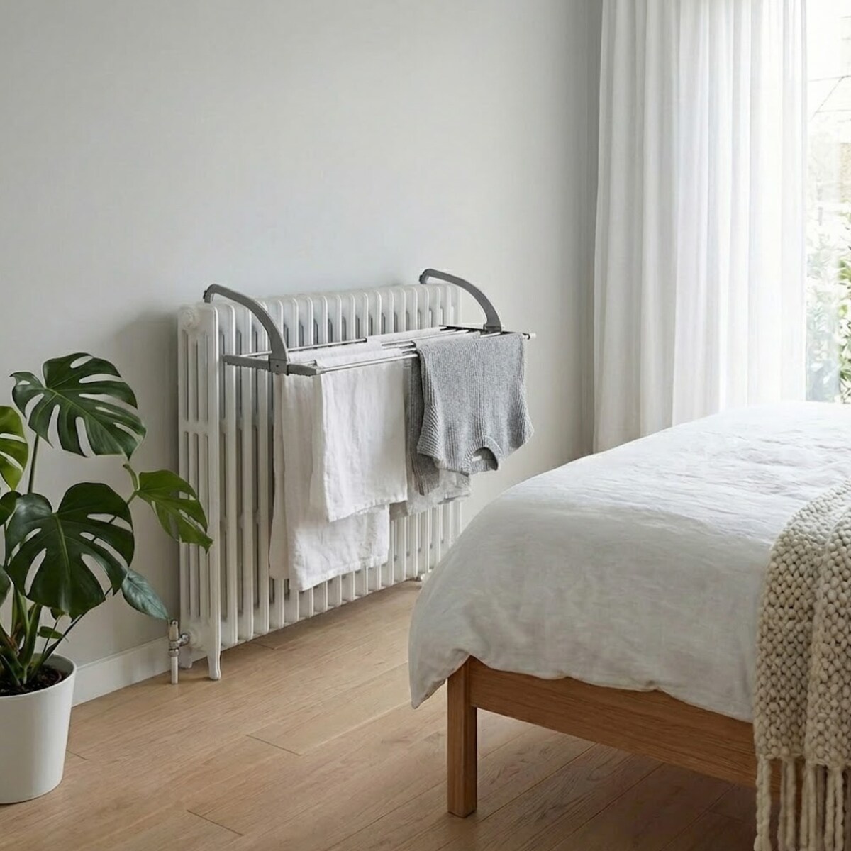 Suszarka na pranie na kaloryfer lub balkon, 41-104 cm, HENG